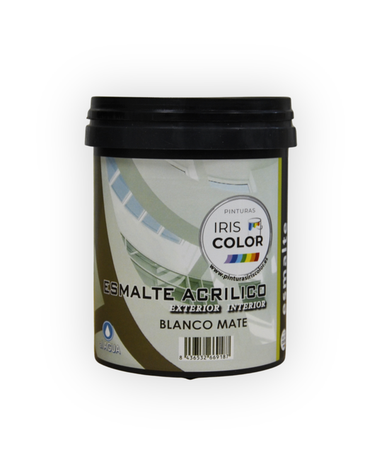 Esmalte Acrílico Mate al Agua (Blanco / Negro)